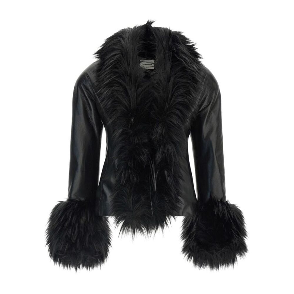 The Andamane Black Polyester Leather Women's Jacket